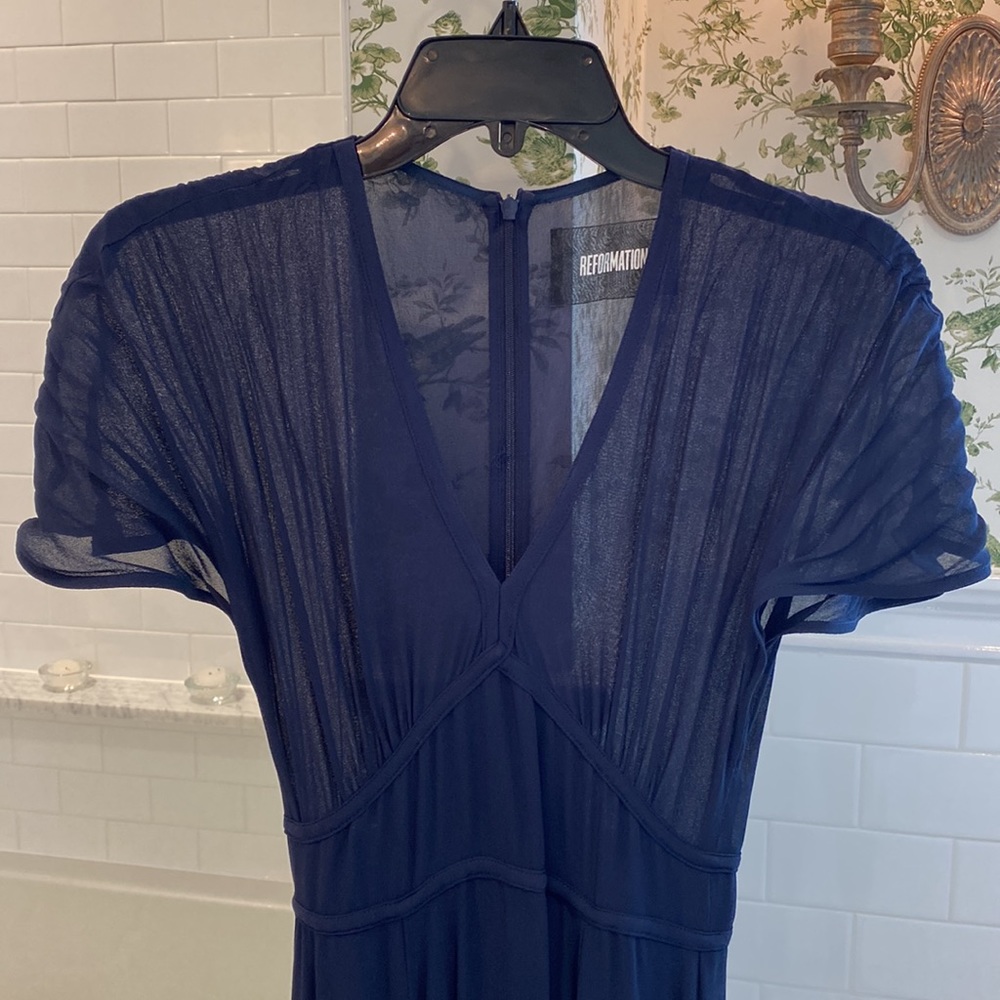 Reformation NWOT- navy dress - Picture 4 of 7